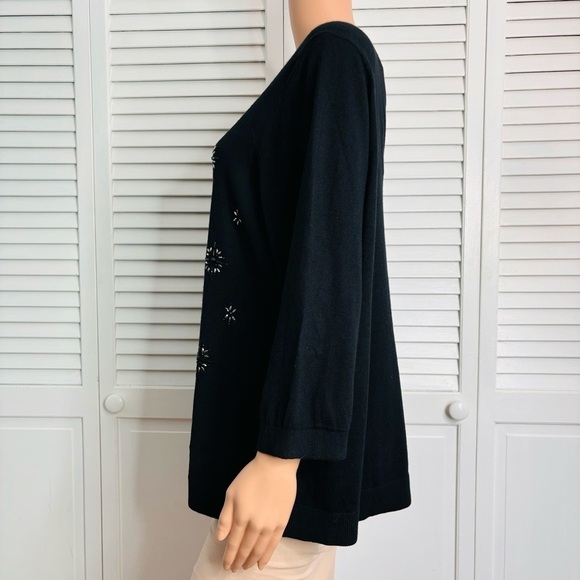 LANE BRYANT Black Embellished Sweater Size 18/20 - Picture 4 of 7